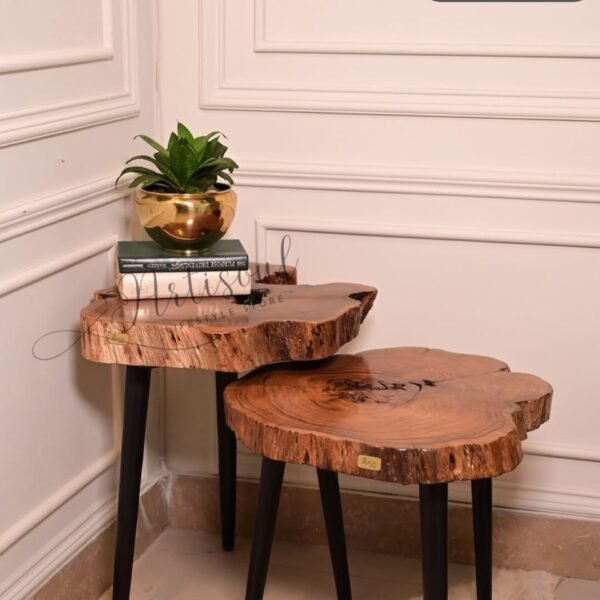 Stacking Live Edge Table Set