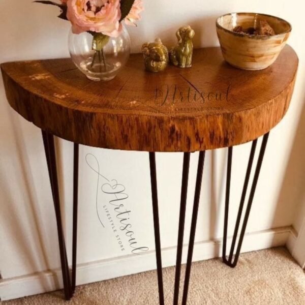 Half-Slab Live Edge Wall/Accent Table